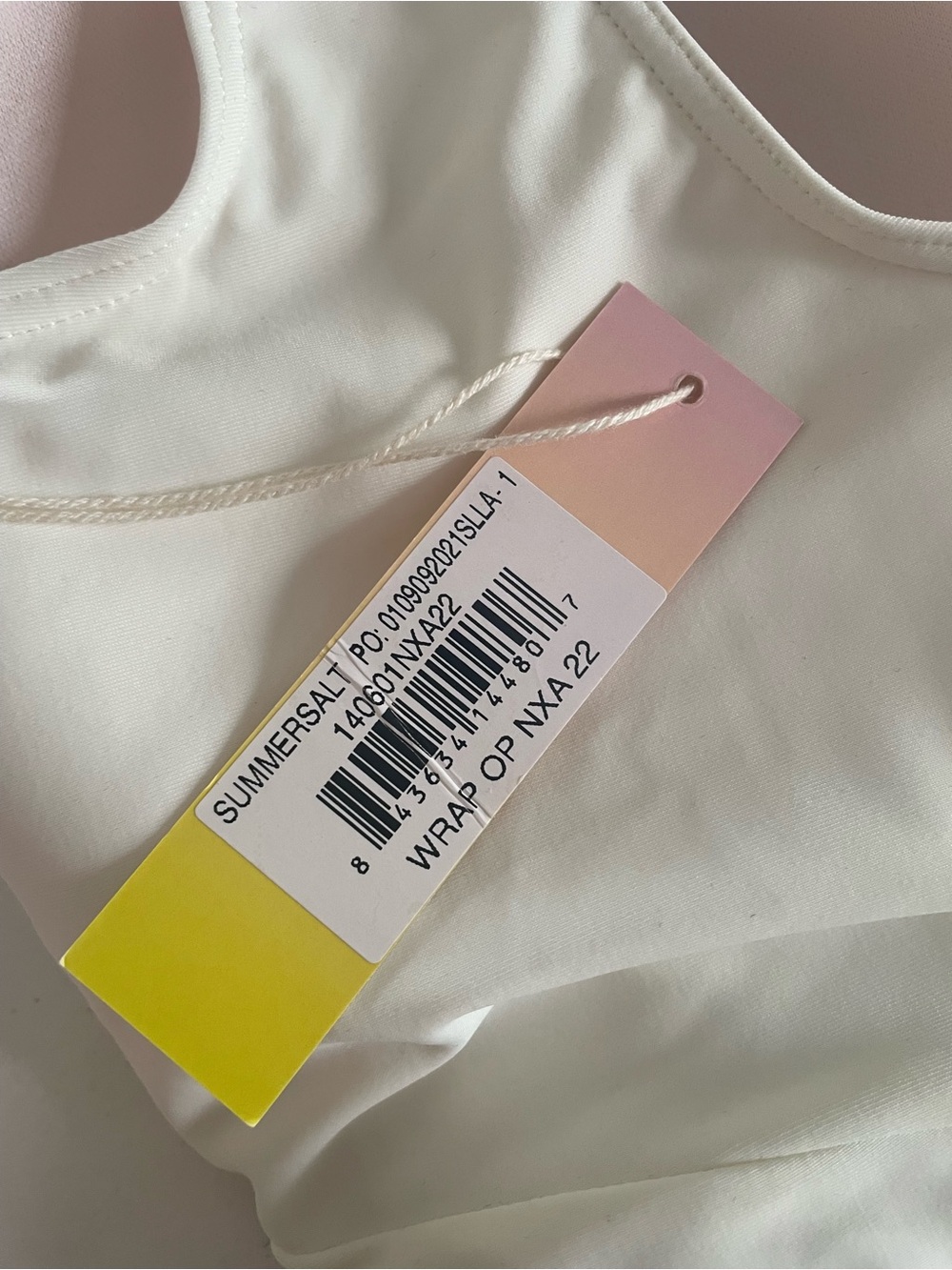 NWT Summersalt The Perfect Wrap One-Piece Swimsuit Cream + Black - Picture 8 of 11